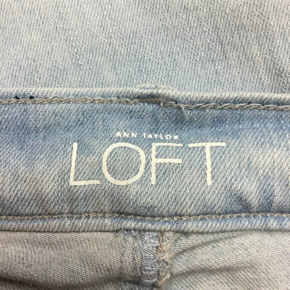 Ann Taylor Loft Womens 29/8 Petite Modern Straight Jeans Light Wash Cotton Blend - Picture 11 of 15